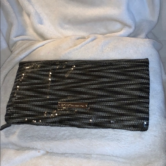 BCBGeneration Sequined Clutch Blk/Gray/Silver Bag - Picture 16 of 16